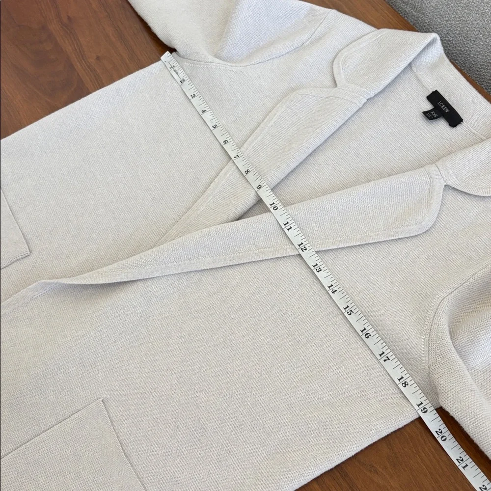 J. Crew Sophie open-front sweater-blazer in Light Gray Size XXS Fits Size XS